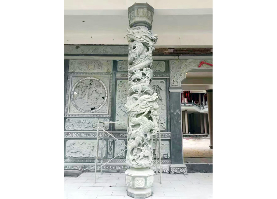石雕龙柱14